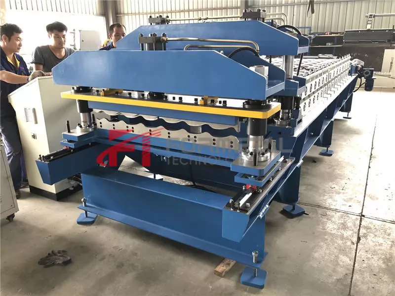 Another Step Tile Roll Forming Machine for smaller thickness steel sheet is ready for shipment.