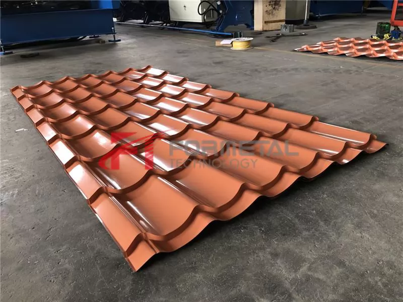 Another Step Tile Roll Forming Machine for smaller thickness steel sheet is ready for shipment.