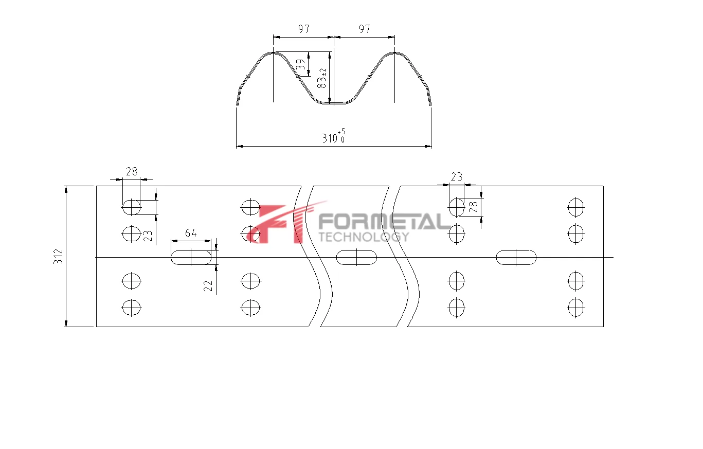 Highway Guardrail Roll Forming Machine