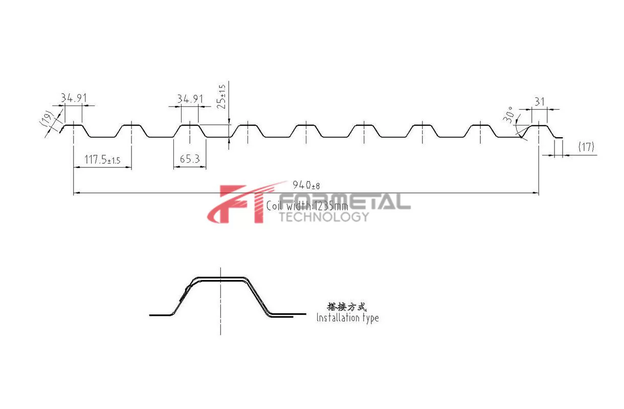 Cold Sheet Metal Roof Roll Forming Machine