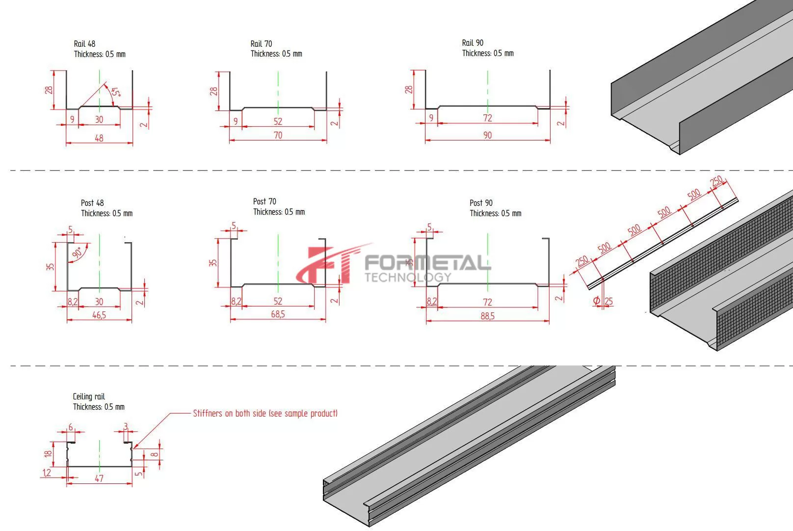 Metal Stud and Track Roll Forming Machine