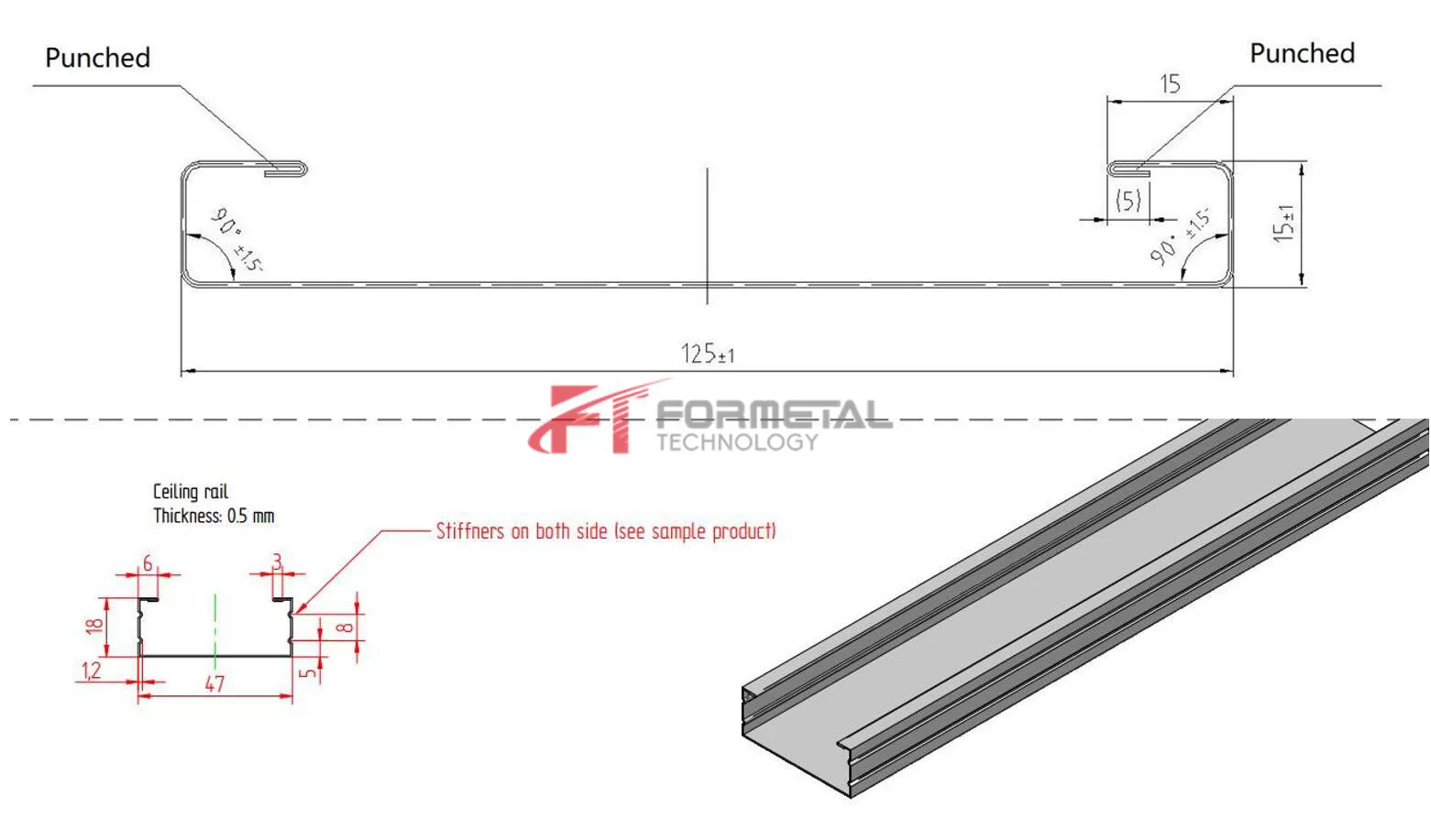 Ceiling Rail Roll Forming Machine